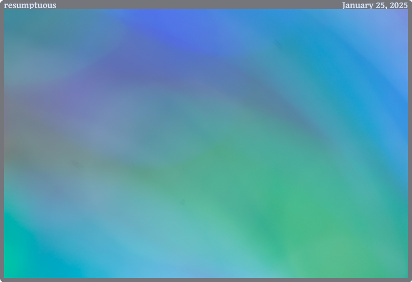 resumptuous, taken 2025-01-25 || Canon Canon EOS 6D | 100.0 | 3/10s @ 2.8