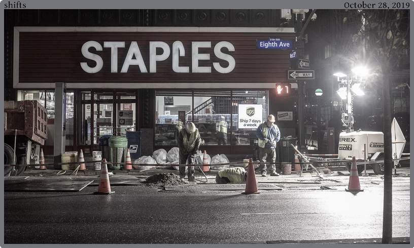 shifts, taken 2019-10-28 || Canon Canon EOS 6D | 50mm | 1/125s @ f/5