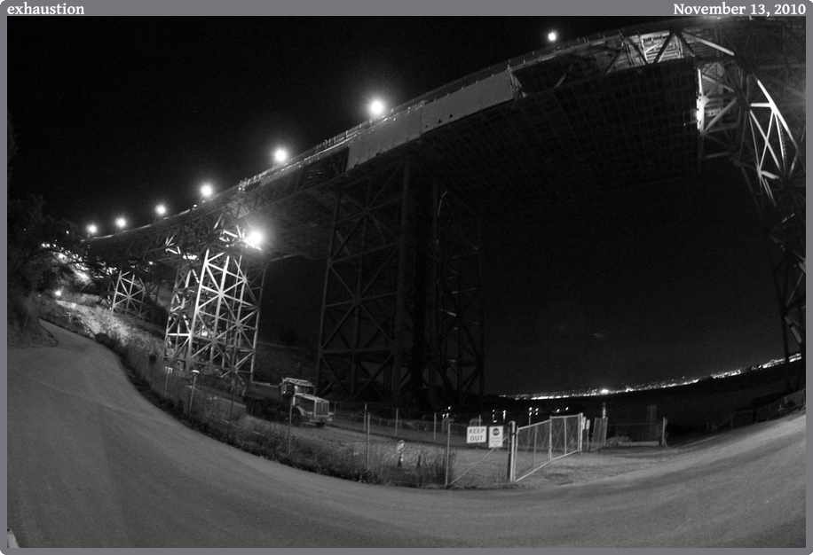 exhaustion, taken 2010-11-13 || Canon Canon EOS REBEL T2i | 10mm | 1/10s @ f/2.8