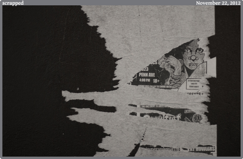 scrapped, taken 2012-11-22 || Canon Canon EOS REBEL T2i | 50mm | 1/15s @ f/1.4